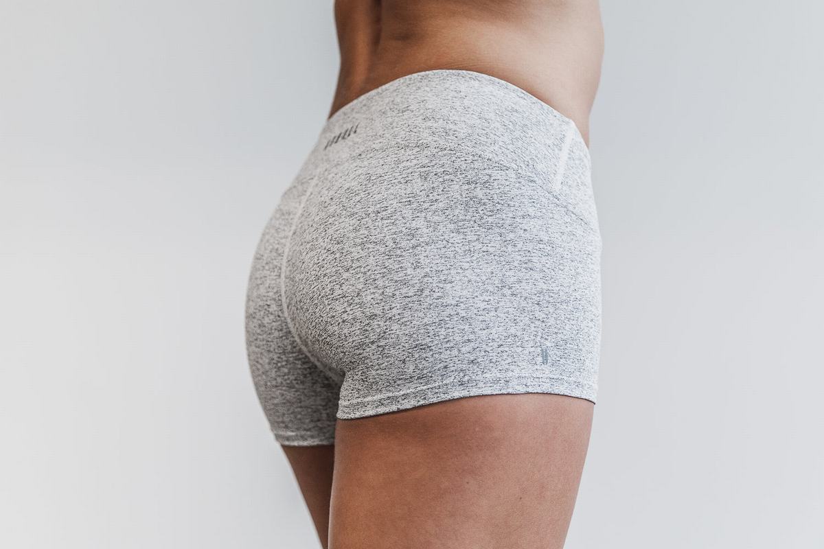 Shorts Nobull 2\'\' Plush Heather Femme Blanche | TS6924013