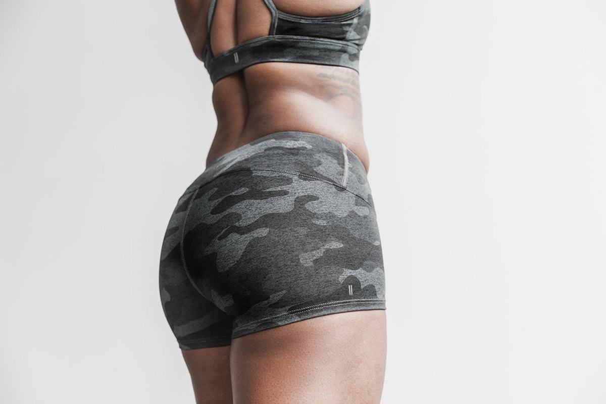 Shorts Nobull 2'' Plush Heather Femme Grise Camouflage | ET3154276
