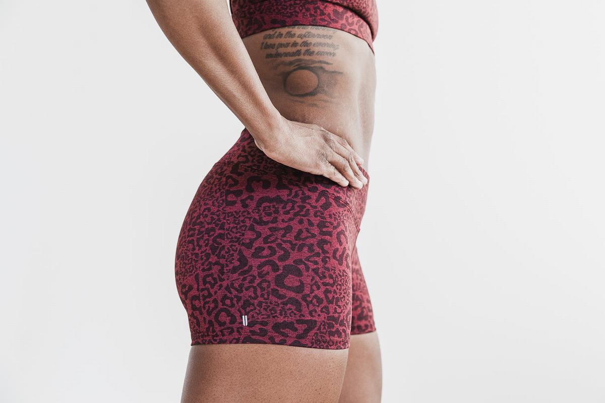 Shorts Nobull 2\'\' Plush Heather Femme Leopard | NI1652048