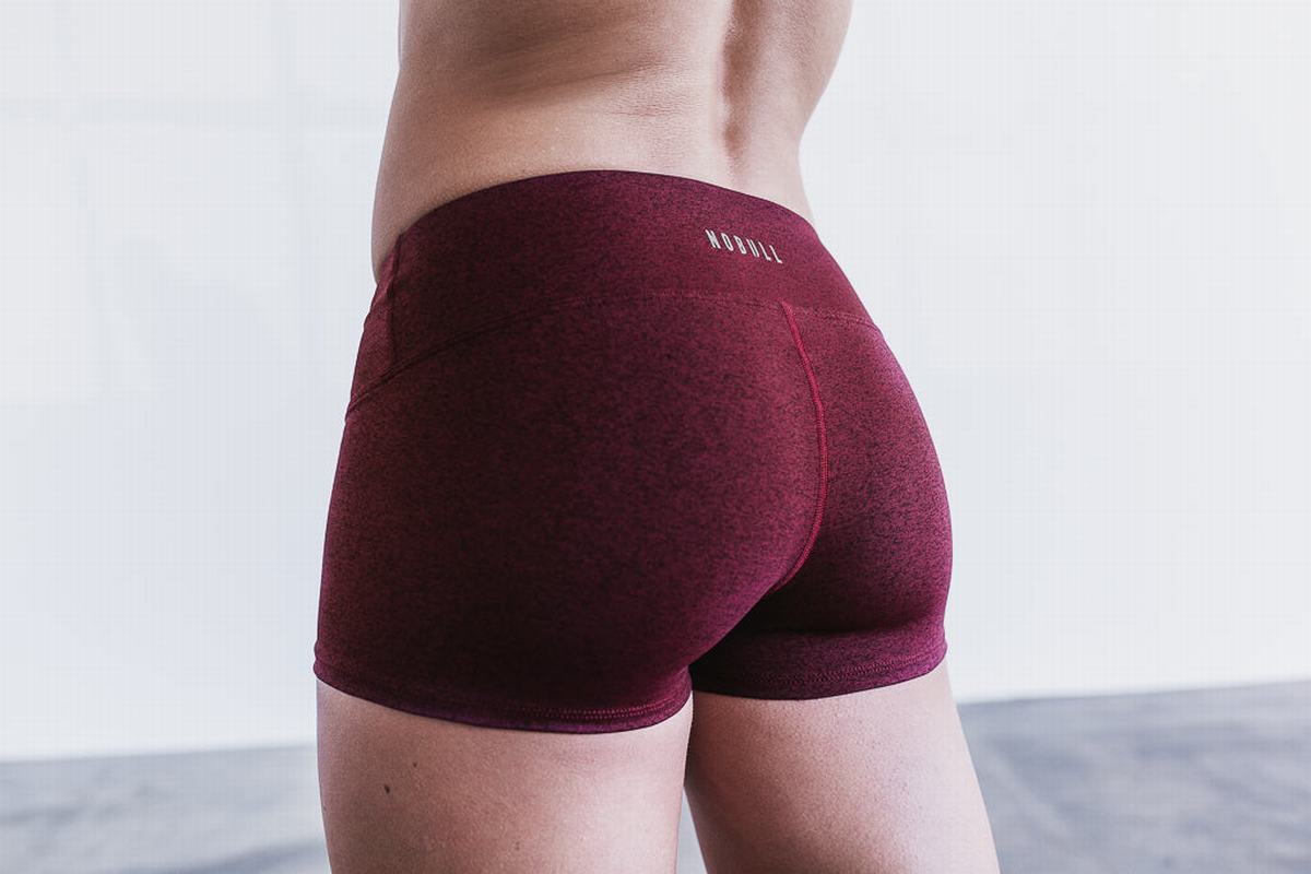 Shorts Nobull 2'' Plush Heather Femme Rouge Foncé | VB9458102
