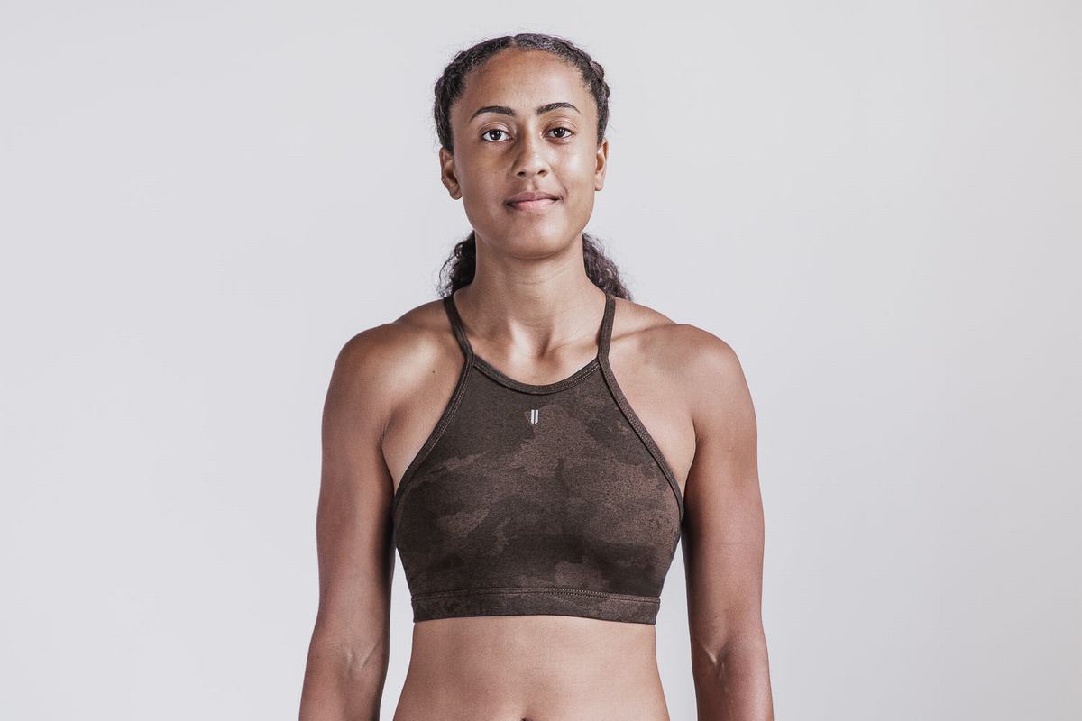 Soutien Gorge Sport Nobull Halter Femme Camouflage | NJ8957431