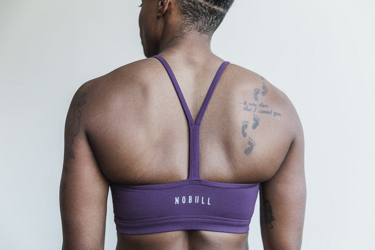 Soutien Gorge Sport Nobull Halter Matte Femme Violette | BS4912083
