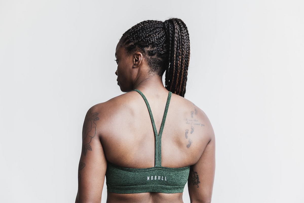 Soutien Gorge Sport Nobull Halter Matte Femme Vert | CX9247813