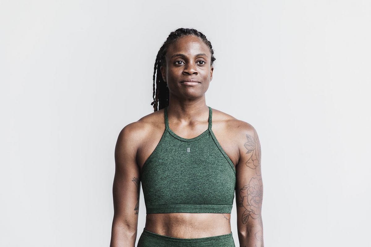 Soutien Gorge Sport Nobull Halter Matte Femme Vert | CX9247813
