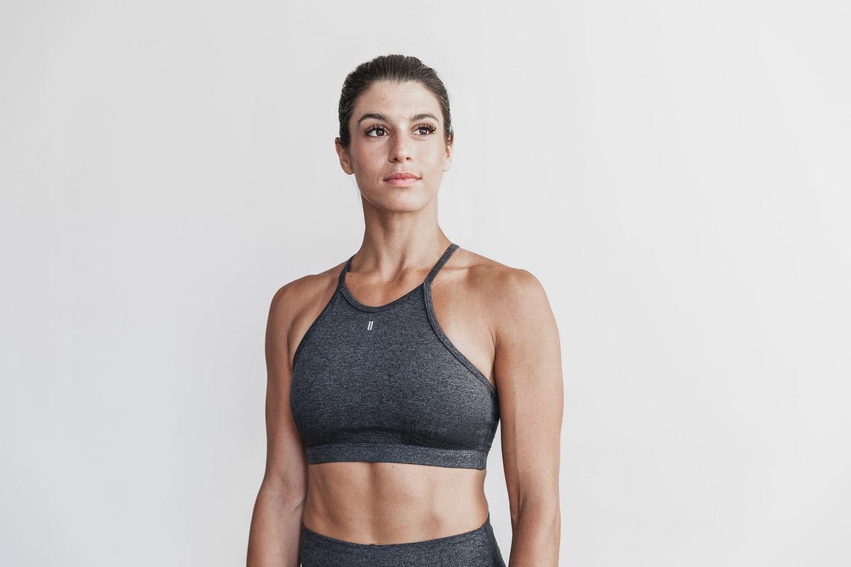 Soutien Gorge Sport Nobull Halter Matte Femme Grise | HP4086127