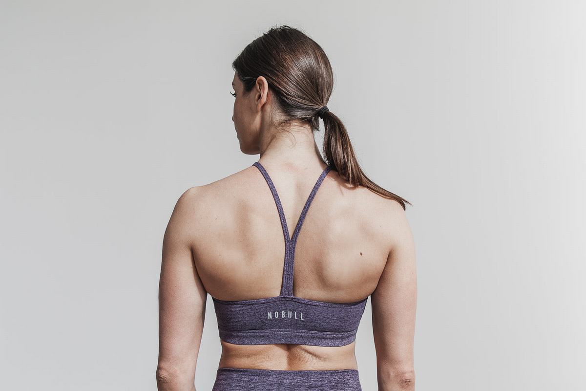 Soutien Gorge Sport Nobull Halter Matte Femme Lavande Foncé | VN7659821