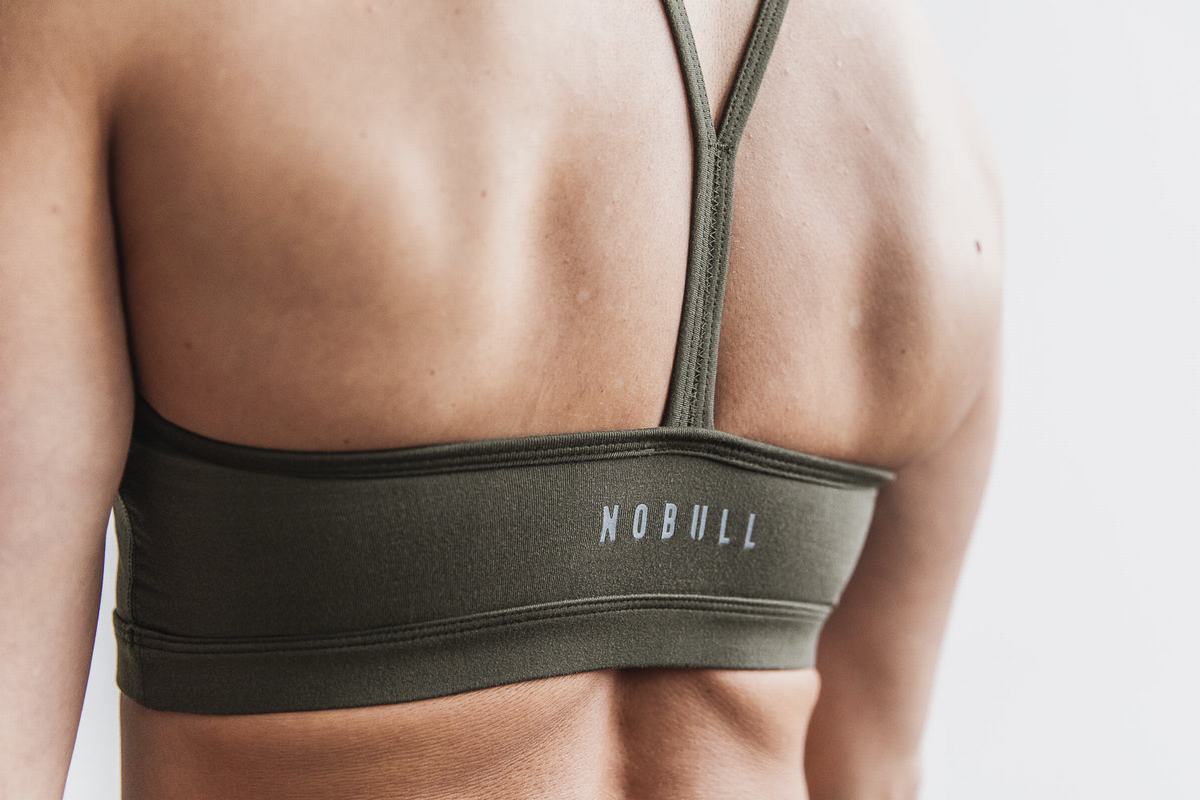 Soutien Gorge Sport Nobull Halter Matte Femme Vert | XH7495302
