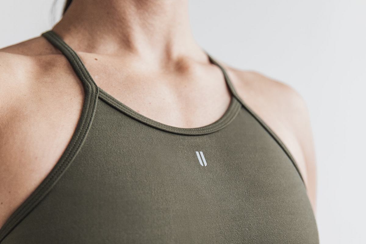 Soutien Gorge Sport Nobull Halter Matte Femme Vert | XH7495302
