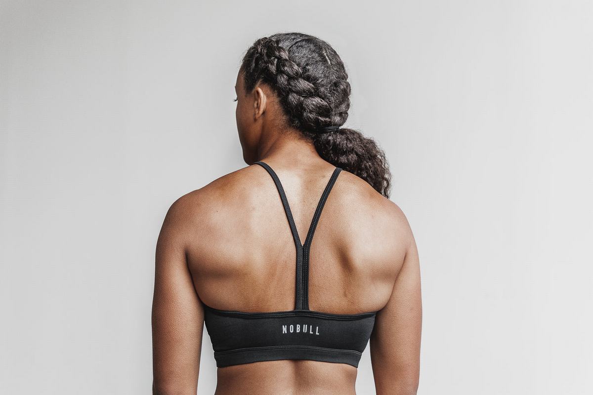 Soutien Gorge Sport Nobull Halter Plush Heather Femme Noir | HN6157098