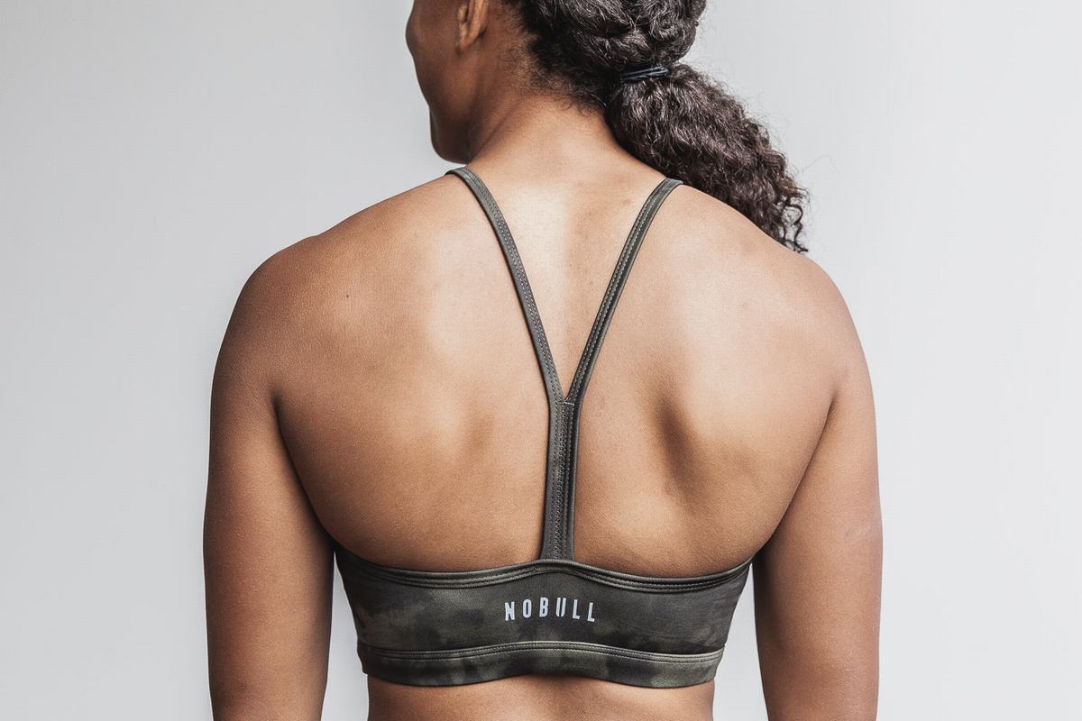 Soutien Gorge Sport Nobull Halter Tie-Dye Femme Grise Foncé | GI5978601