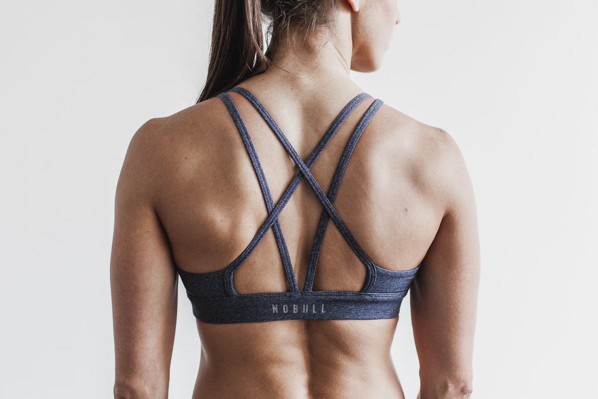 Soutien Gorge Sport Nobull Heather Femme Bleu Marine | CS0524931