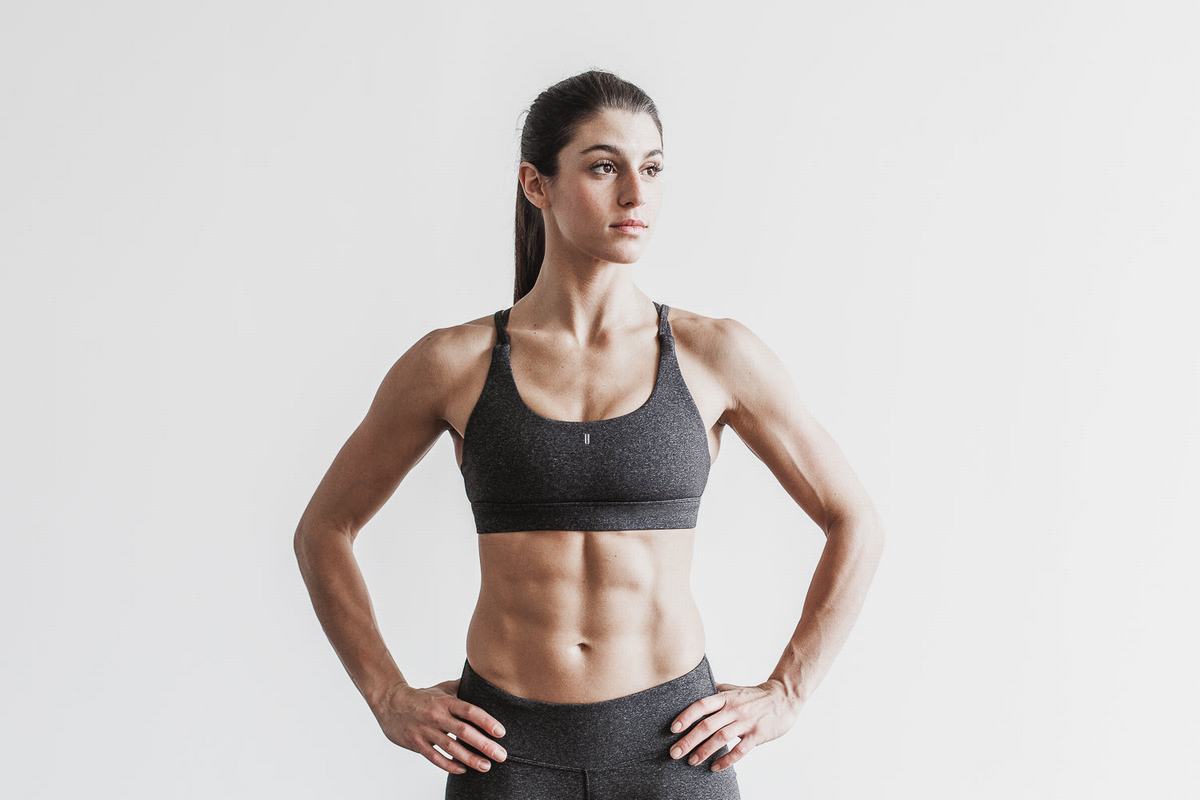 Soutien Gorge Sport Nobull Heather Femme Grise | GH5603721