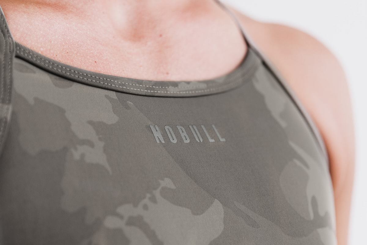 Soutien Gorge Sport Nobull High-Neck Femme Camouflage | MC5301928