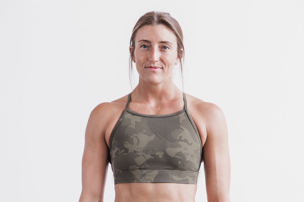 Soutien Gorge Sport Nobull High-Neck Femme Camouflage | MC5301928
