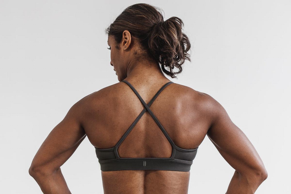 Soutien Gorge Sport Nobull High-Neck Femme Grise Foncé | OF5172308