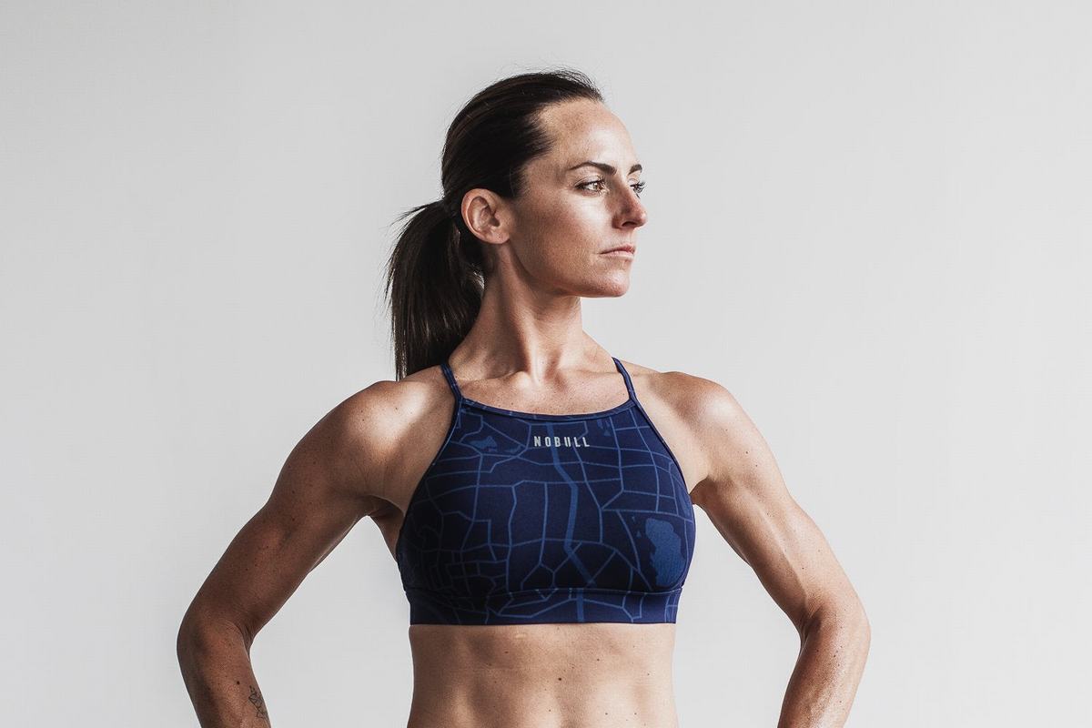 Soutien Gorge Sport Nobull High-Neck Femme Bleu Marine | PR0945762