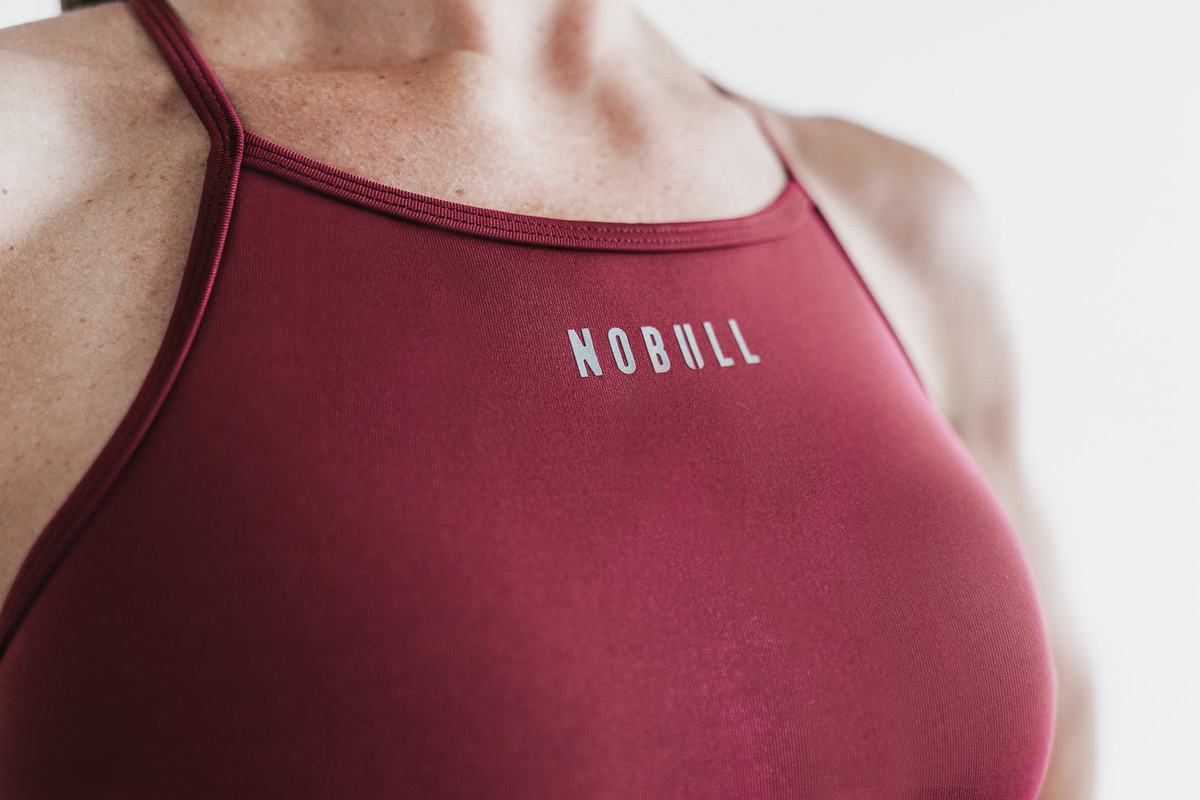Soutien Gorge Sport Nobull High-Neck Femme Rouge | SR2897061