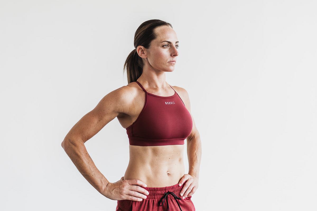 Soutien Gorge Sport Nobull High-Neck Femme Rouge | SR2897061