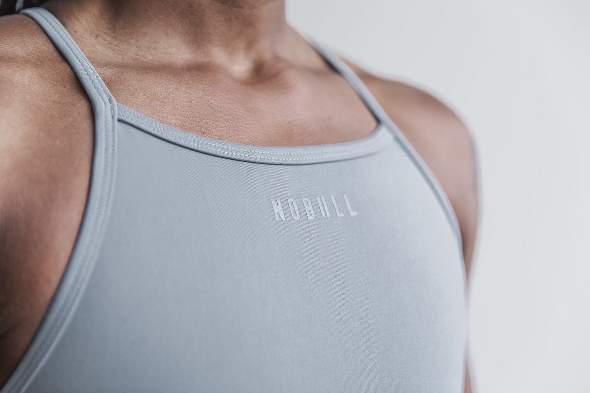Soutien Gorge Sport Nobull High-Neck Femme Grise | UY3470568
