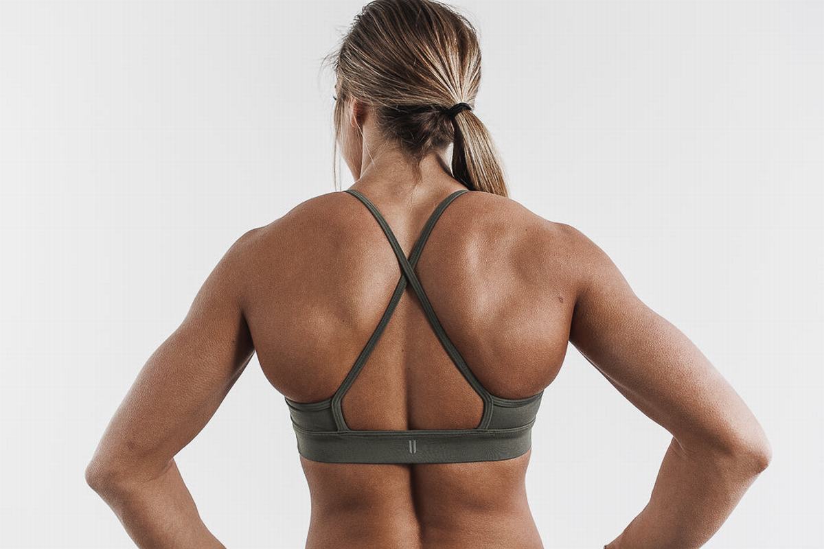 Soutien Gorge Sport Nobull High-Neck Femme Vert | VO2765438