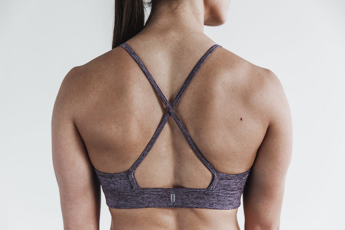 Soutien Gorge Sport Nobull High-Neck Matte Femme Lavande Foncé | DA1482039