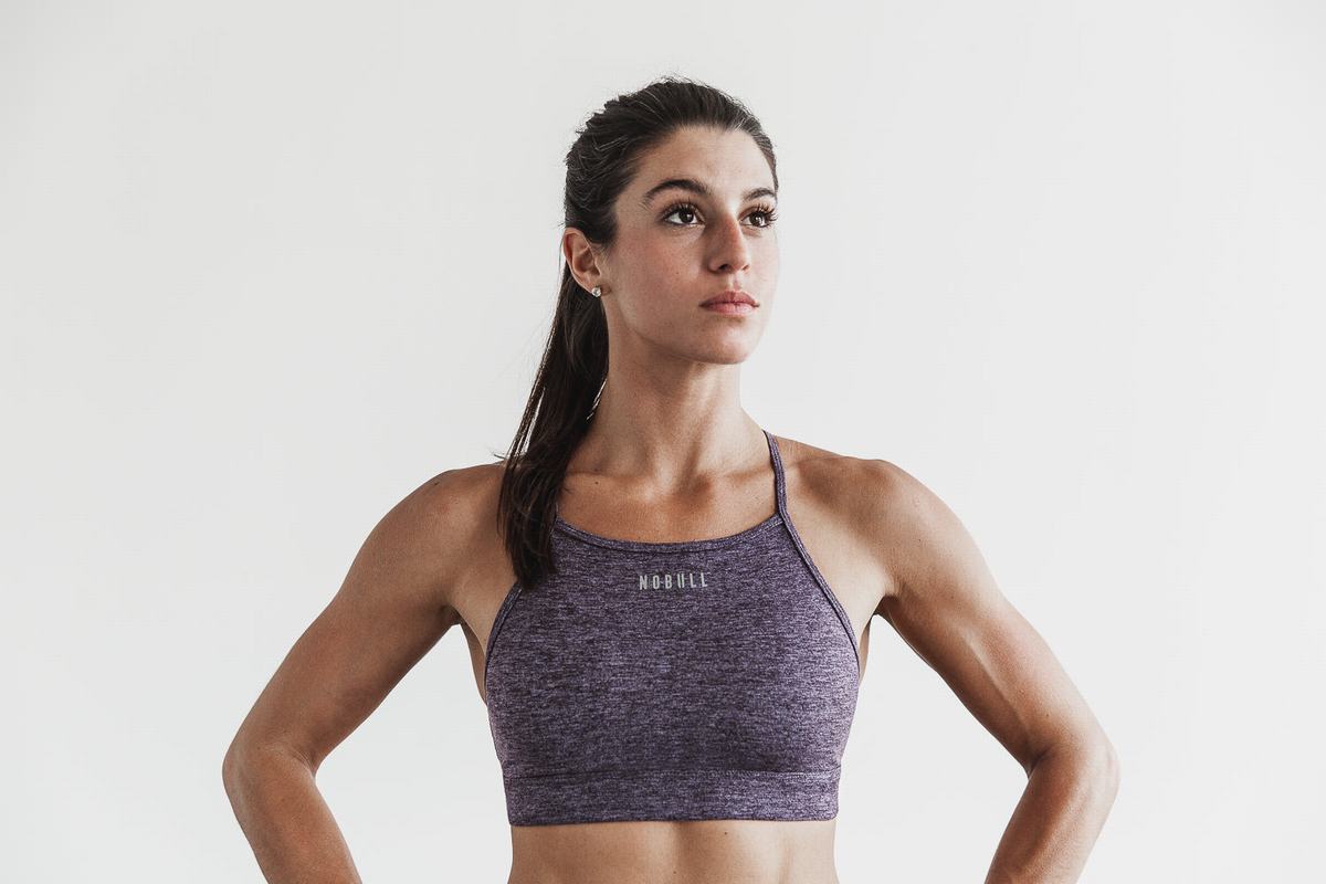 Soutien Gorge Sport Nobull High-Neck Matte Femme Lavande Foncé | DA1482039