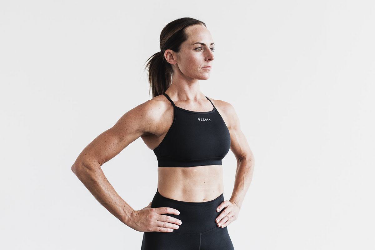 Soutien Gorge Sport Nobull High-Neck Matte Femme Noir | EM1650493