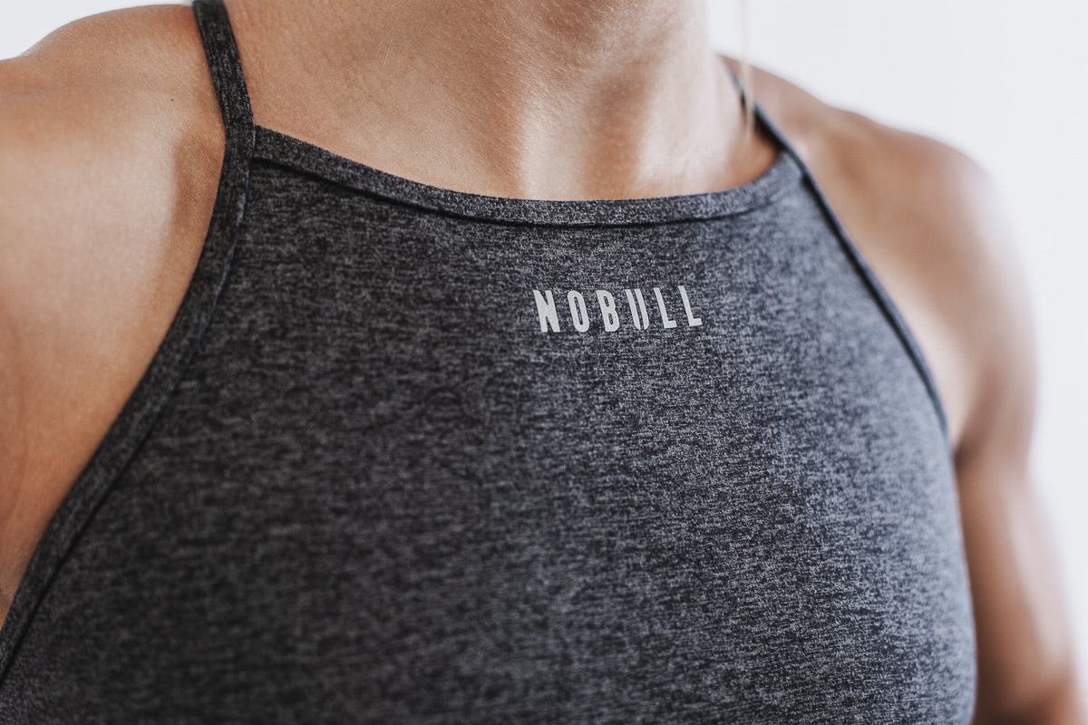 Soutien Gorge Sport Nobull High-Neck Matte Femme Grise | FH4905361