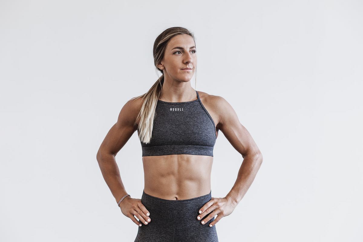 Soutien Gorge Sport Nobull High-Neck Matte Femme Grise | FH4905361