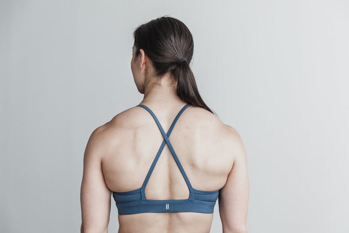 Soutien Gorge Sport Nobull High-Neck Matte Femme Bleu | FO1793052