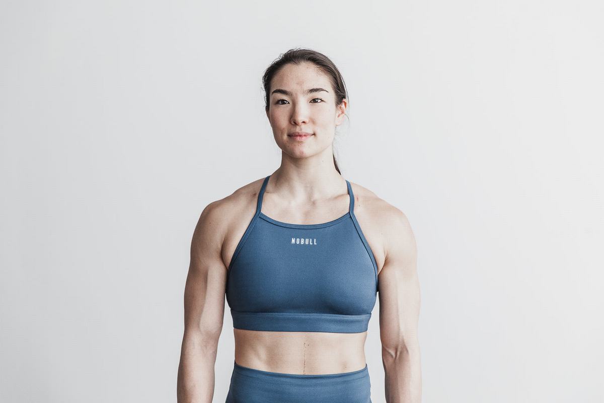 Soutien Gorge Sport Nobull High-Neck Matte Femme Bleu | FO1793052