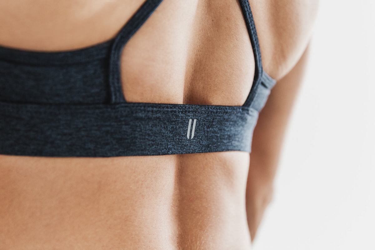 Soutien Gorge Sport Nobull High-Neck Matte Femme Bleu Foncé | RG6409318