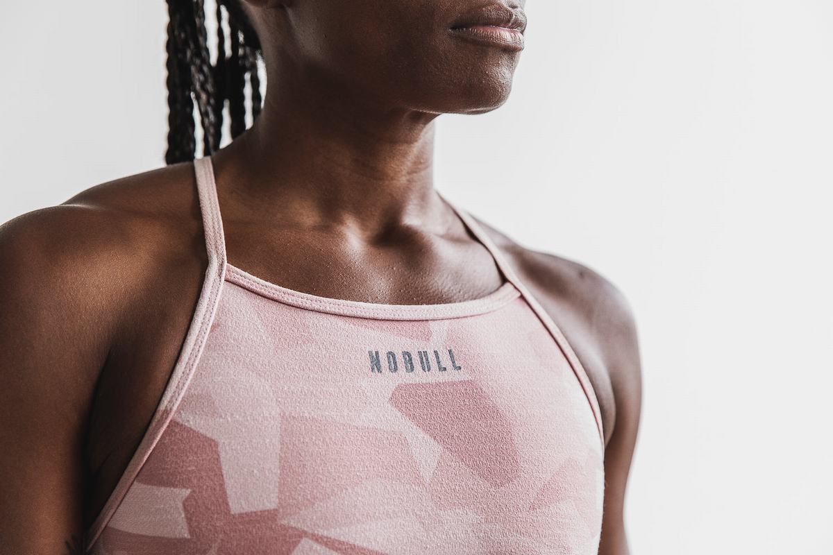 Soutien Gorge Sport Nobull High-Neck Melange Femme Rose Camouflage | YC1692408