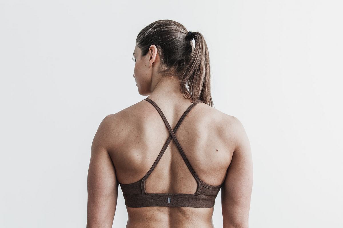 Soutien Gorge Sport Nobull High-Neck Plush Heather Femme Marron | OR7928650
