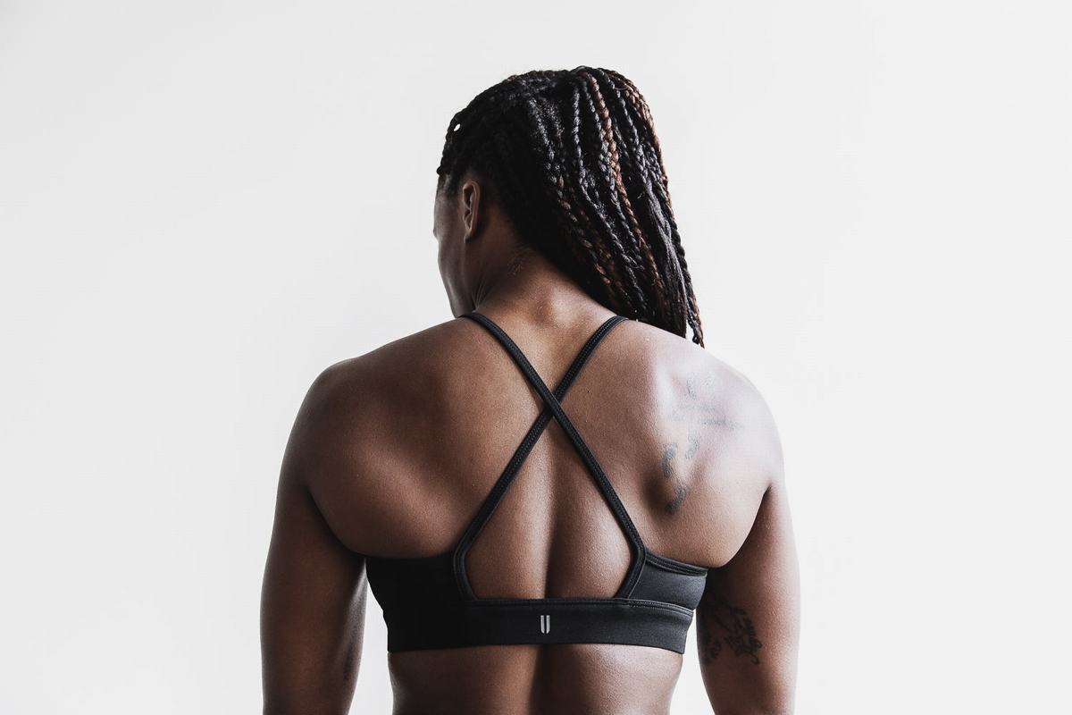 Soutien Gorge Sport Nobull High-Neck Plush Heather Femme Noir | VG2097685