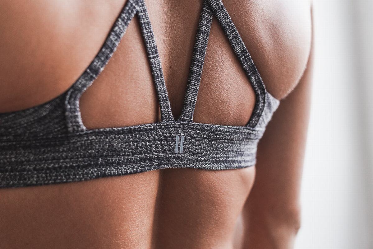 Soutien Gorge Sport Nobull Melange Femme Noir | YC2459617