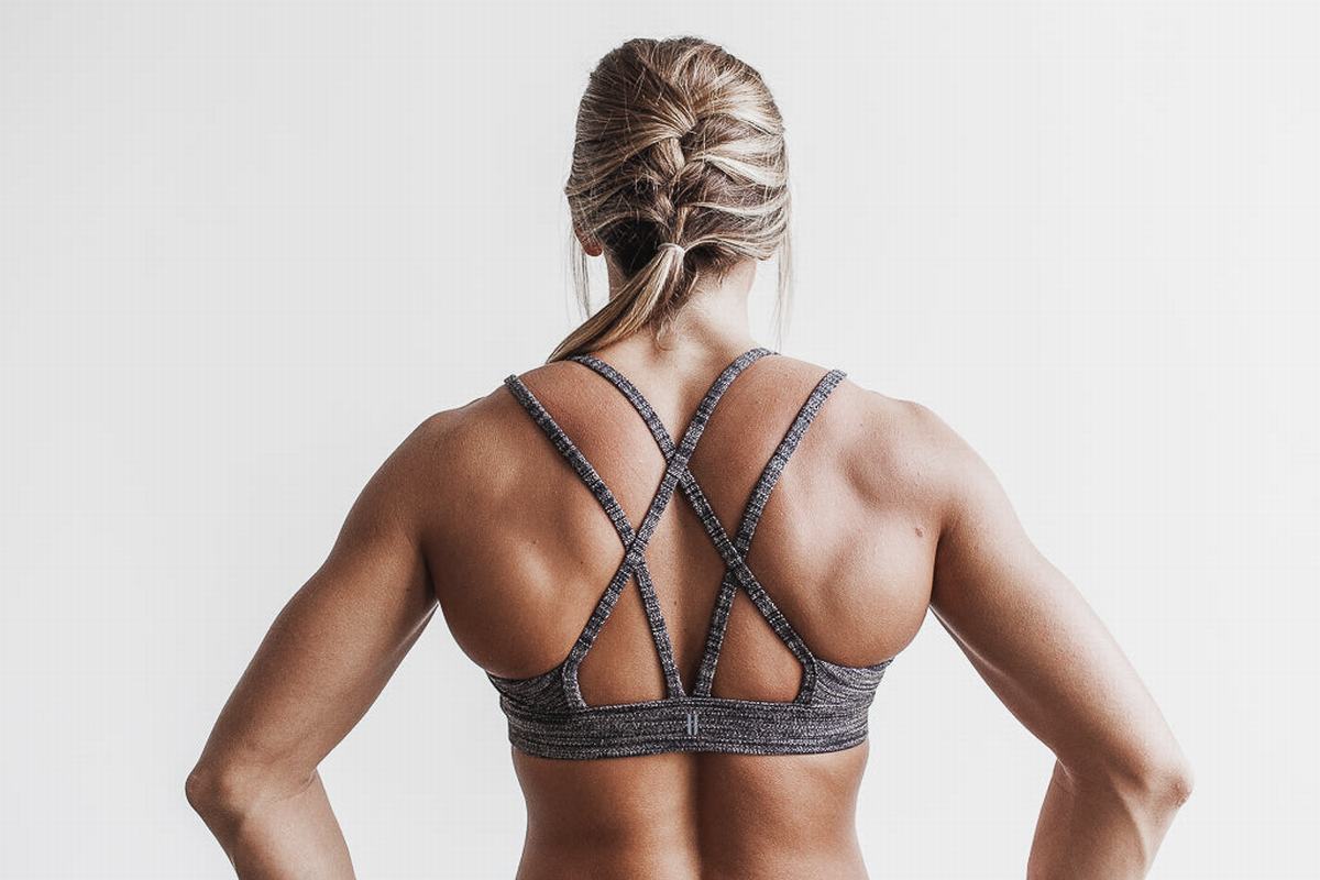 Soutien Gorge Sport Nobull Melange Femme Noir | YC2459617