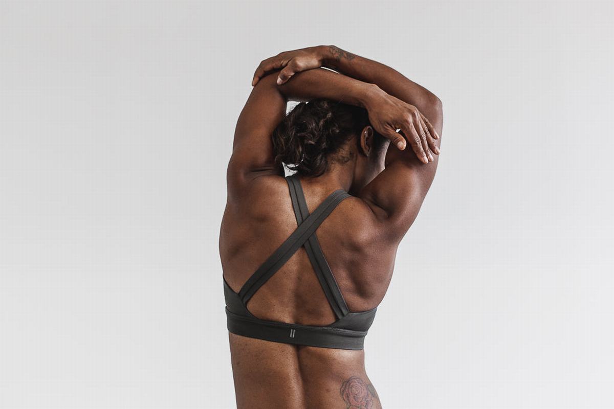 Soutien Gorge Sport Nobull Pace Femme Grise Foncé | OT4162905
