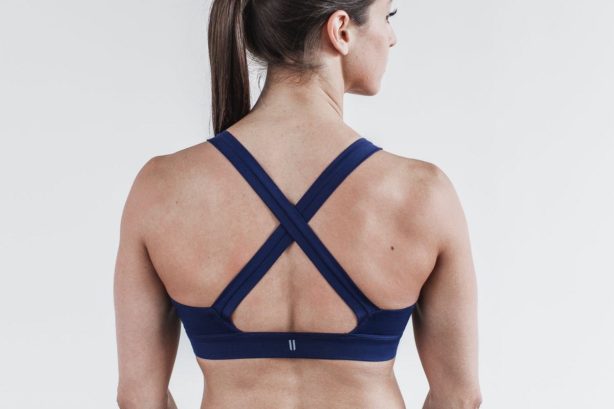 Soutien Gorge Sport Nobull Pace Femme Grise Bleu | SW1056942