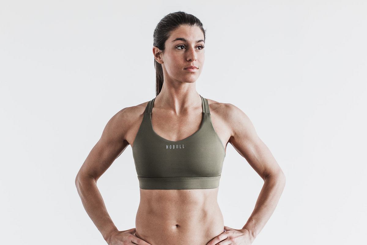 Soutien Gorge Sport Nobull Pace Femme Vert | XE8495760