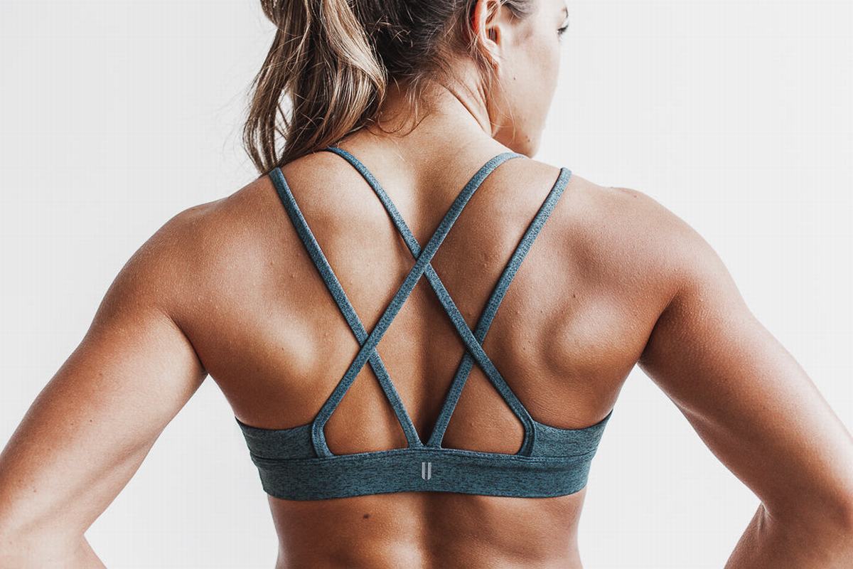 Soutien Gorge Sport Nobull Plush Heather Femme Turquoise | XP1649235