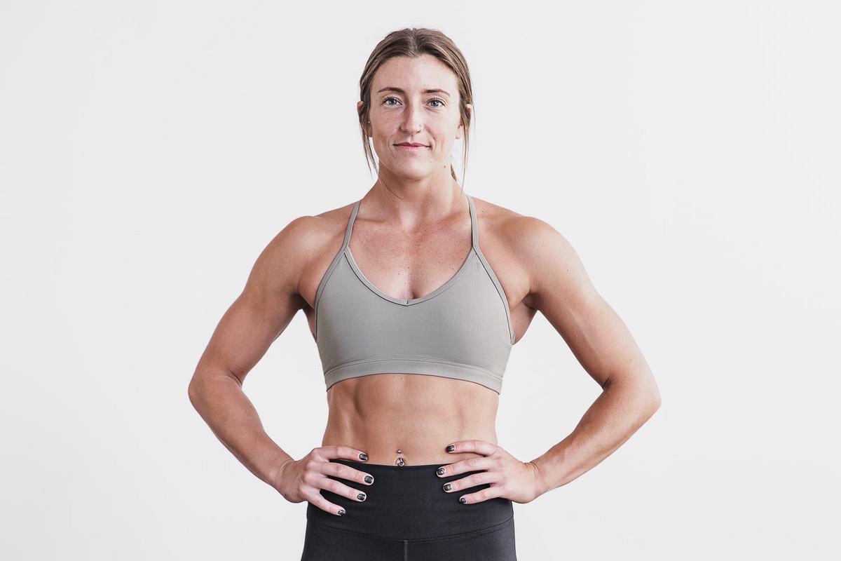Soutien Gorge Sport Nobull V-Neck Matte Femme Grise | SW3862590