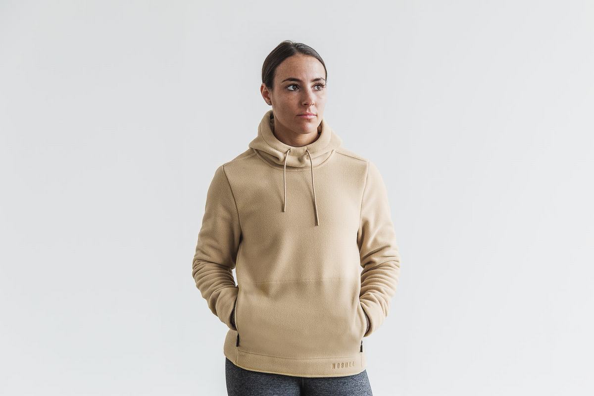 Sweat À Capuche Nobull Arctic Femme Beige | MP0498365