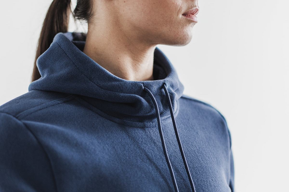 Sweat À Capuche Nobull Arctic Femme Grise Bleu | OY6927403