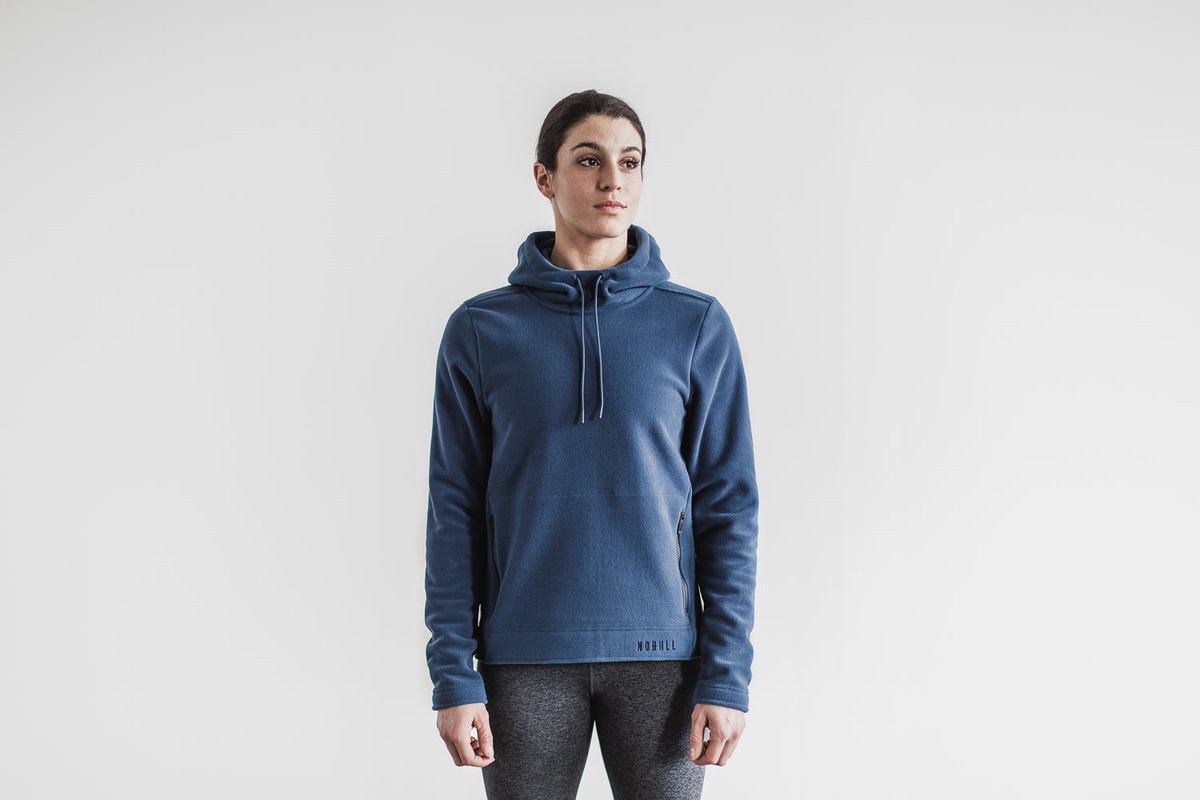Sweat À Capuche Nobull Arctic Femme Grise Bleu | OY6927403