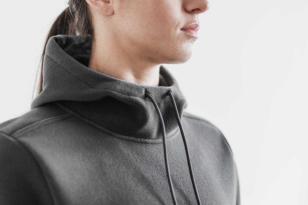 Sweat À Capuche Nobull Arctic Femme Grise Foncé | QH4582609