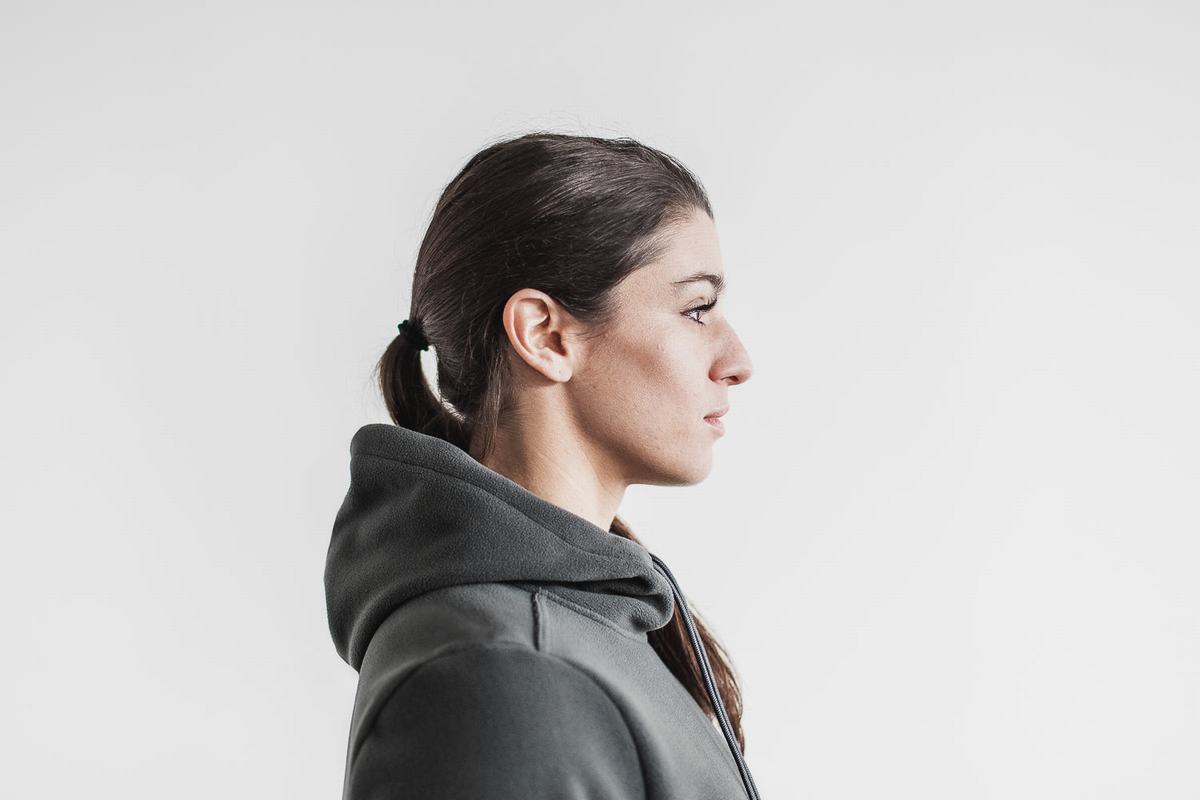 Sweat À Capuche Nobull Arctic Femme Grise Foncé | QH4582609