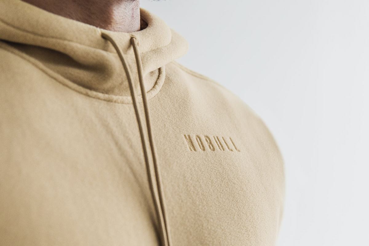 Sweat À Capuche Nobull Arctic Homme Beige | NT5061987