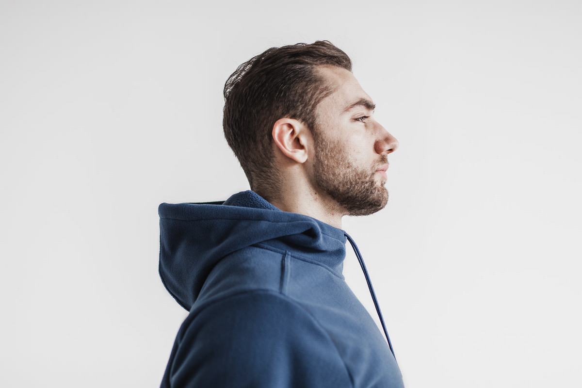 Sweat À Capuche Nobull Arctic Homme Grise Bleu | SR4091568