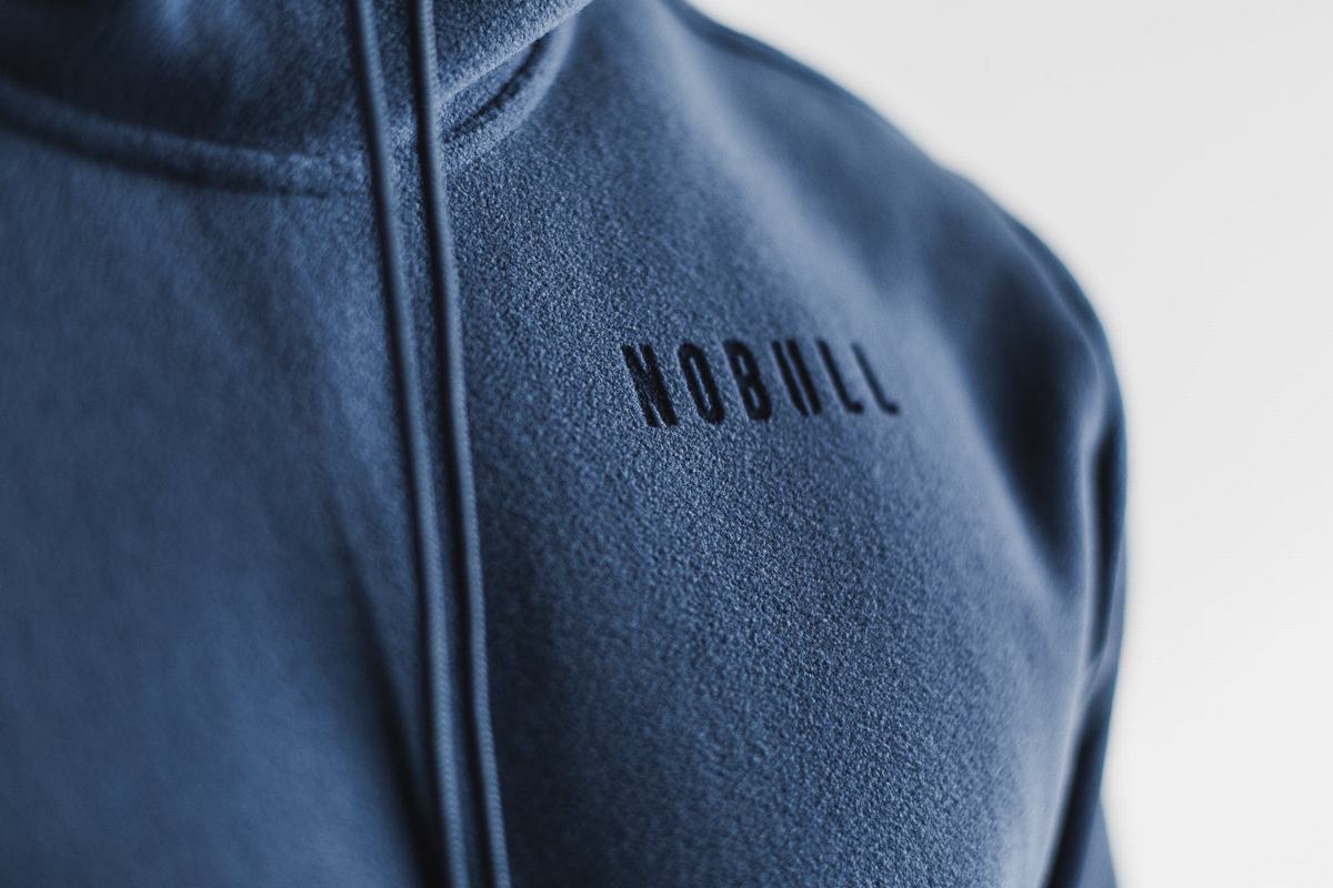 Sweat À Capuche Nobull Arctic Homme Grise Bleu | SR4091568